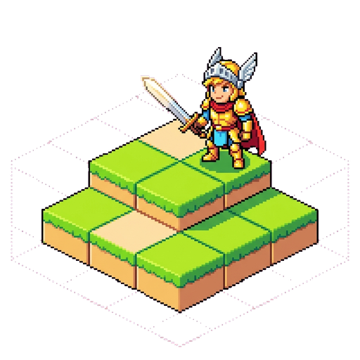 Isometric level scene composed in the level editor