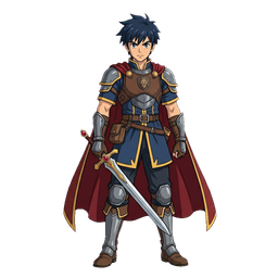 Anime art style example — a generated game character