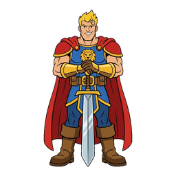 Cartoon art style example — a generated game character