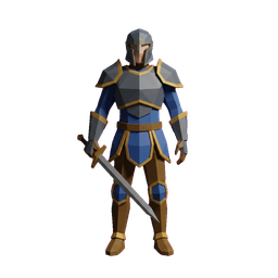 Low poly art style example — a generated game character