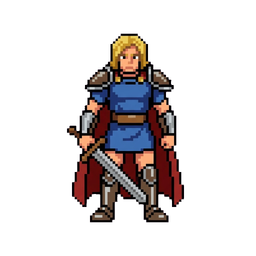 Pixel art art style example — a generated game character